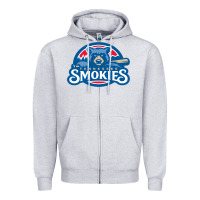Heather Grey tennessee smokies Zipper Hoodie - linhVisuals