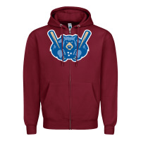 Burgundy tennessee smokies Zipper Hoodie - linhVisuals