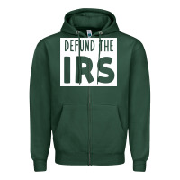 Sports Green defund the irs Zipper Hoodie - linhVisuals