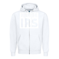 White defund the irs Zipper Hoodie - linhVisuals