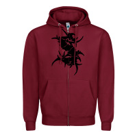 Burgundy cool-sepultura-tribal-s-pen Zipper Hoodie - linhVisuals