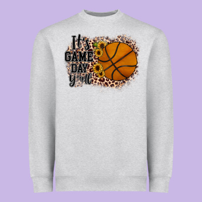 It's Game Day Y'all Basketball Heavyweight Sweatshirt Designed By Jahusdesignshop