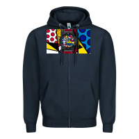 Navy hublot Zipper Hoodie - linhVisuals