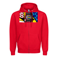 Red hublot Zipper Hoodie - linhVisuals