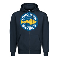 Navy resto,  silver's Zipper Hoodie - linhVisuals