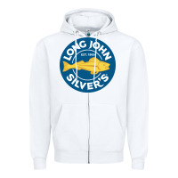 White resto,  silver's Zipper Hoodie - linhVisuals