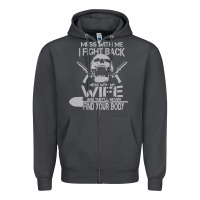Smoke mess with my wife and they Zipper Hoodie - linhVisuals