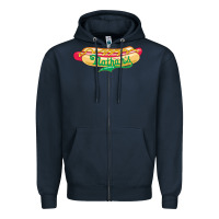 Navy resto, nathan's Zipper Hoodie - linhVisuals