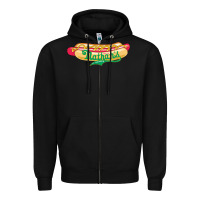 Black resto, nathan's Zipper Hoodie - linhVisuals