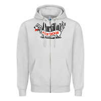 Dove Grey resto portillo's Zipper Hoodie - linhVisuals