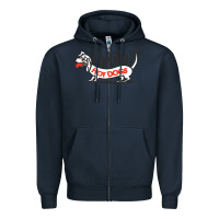 Navy resto portillo's Zipper Hoodie - linhVisuals