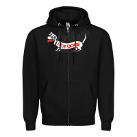 Black resto portillo's Zipper Hoodie - linhVisuals
