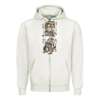 Oatmeal Heather where the wild things are Zipper Hoodie - linhVisuals