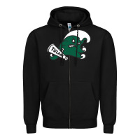 Black tulane green wave Zipper Hoodie - linhVisuals