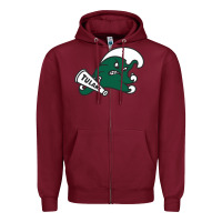 Burgundy tulane green wave Zipper Hoodie - linhVisuals