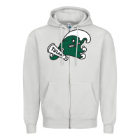 Dove Grey tulane green wave Zipper Hoodie - linhVisuals