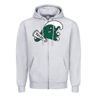 Heather Grey tulane green wave Zipper Hoodie - linhVisuals