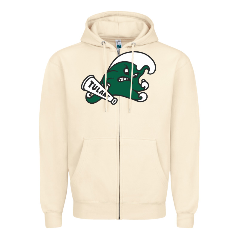 Tulane Green Wave Zipper Hoodie by linhVisuals | Teevron