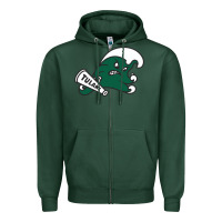 Sports Green tulane green wave Zipper Hoodie - linhVisuals