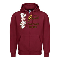 Burgundy resto pancake house Zipper Hoodie - linhVisuals
