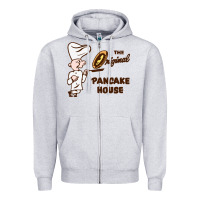 Heather Grey resto pancake house Zipper Hoodie - linhVisuals