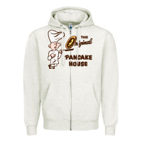 Oatmeal Heather resto pancake house Zipper Hoodie - linhVisuals