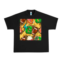 Black american football go with thunder and leopard  seamless pattern Urban Heavy Tee - BundleAndBundleShop