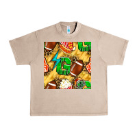 French Oak american football go with thunder and leopard  seamless pattern Urban Heavy Tee - BundleAndBundleShop