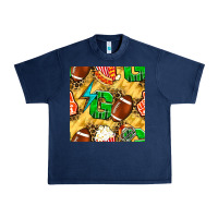 Navy american football go with thunder and leopard  seamless pattern Urban Heavy Tee - BundleAndBundleShop