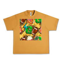 Peanut Butter american football go with thunder and leopard  seamless pattern Urban Heavy Tee - BundleAndBundleShop