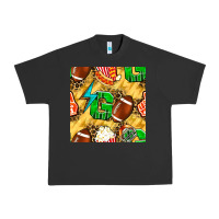Pigment Black american football go with thunder and leopard  seamless pattern Urban Heavy Tee - BundleAndBundleShop