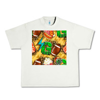 Pistachio american football go with thunder and leopard  seamless pattern Urban Heavy Tee - BundleAndBundleShop