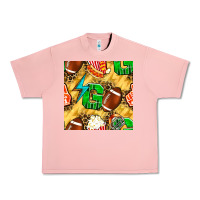 Salmon american football go with thunder and leopard  seamless pattern Urban Heavy Tee - BundleAndBundleShop