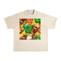 Sandshell american football go with thunder and leopard  seamless pattern Urban Heavy Tee - BundleAndBundleShop