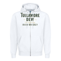 White tullamore dew Zipper Hoodie - linhVisuals