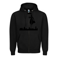 Black marry poppins Zipper Hoodie - linhVisuals