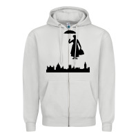 Dove Grey marry poppins Zipper Hoodie - linhVisuals