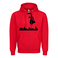 Red marry poppins Zipper Hoodie - linhVisuals