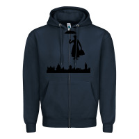 Navy marry poppins Zipper Hoodie - linhVisuals