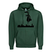 Sports Green marry poppins Zipper Hoodie - linhVisuals