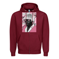Burgundy tyler the creator 2 Zipper Hoodie - linhVisuals