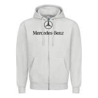 Dove Grey mercedez benz [tw] Zipper Hoodie - linhVisuals