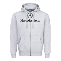 Heather Grey mercedez benz [tw] Zipper Hoodie - linhVisuals