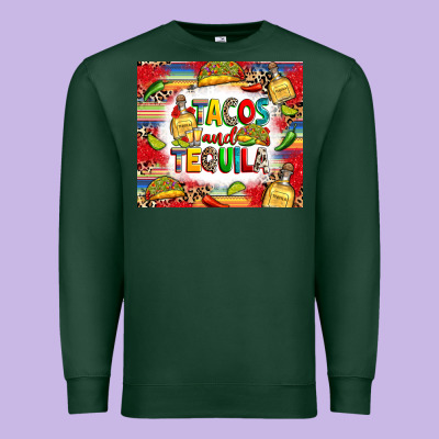 Tacos And Tequila Premium Sweatshirt Designed By Ranaportraitstore