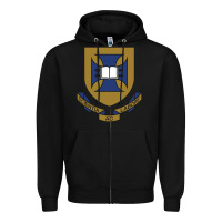 Black university of queensland Zipper Hoodie - linhVisuals