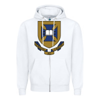 White university of queensland Zipper Hoodie - linhVisuals