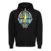 Black chicago women sport Zipper Hoodie - linhVisuals