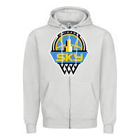 Dove Grey chicago women sport Zipper Hoodie - linhVisuals