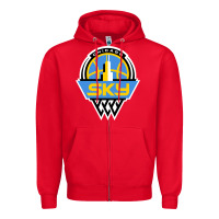 Red chicago women sport Zipper Hoodie - linhVisuals