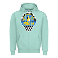 Seafoam chicago women sport Zipper Hoodie - linhVisuals